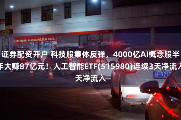 证券配资开户 科技股集体反弹，4000亿AI概念股半年大赚87亿元！人工智能ETF(515980)连续3天净流入