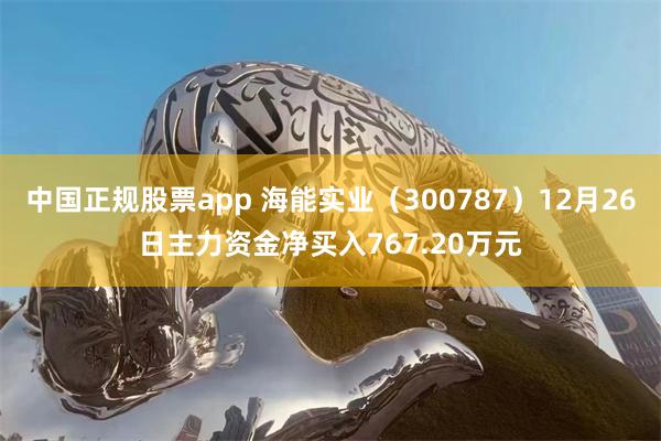 中国正规股票app 海能实业（300787）12月26日主力资金净买入767.20万元