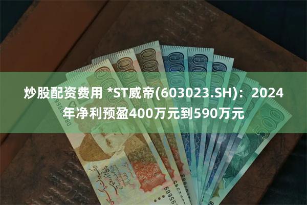 炒股配资费用 *ST威帝(603023.SH)：2024年净利预盈400万元到590万元