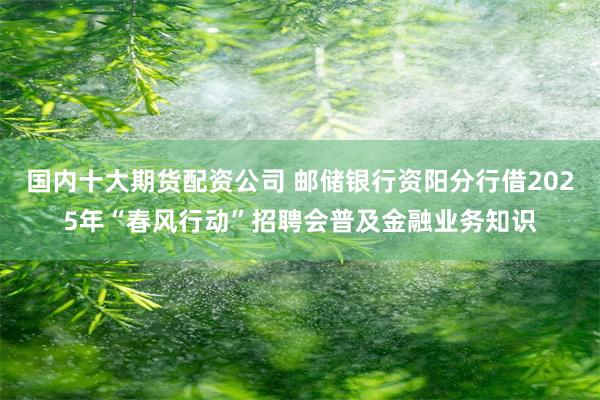 国内十大期货配资公司 邮储银行资阳分行借2025年“春风行动”招聘会普及金融业务知识