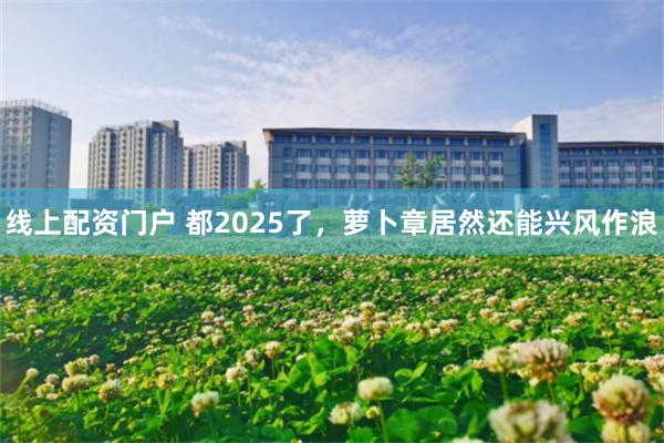 线上配资门户 都2025了，萝卜章居然还能兴风作浪